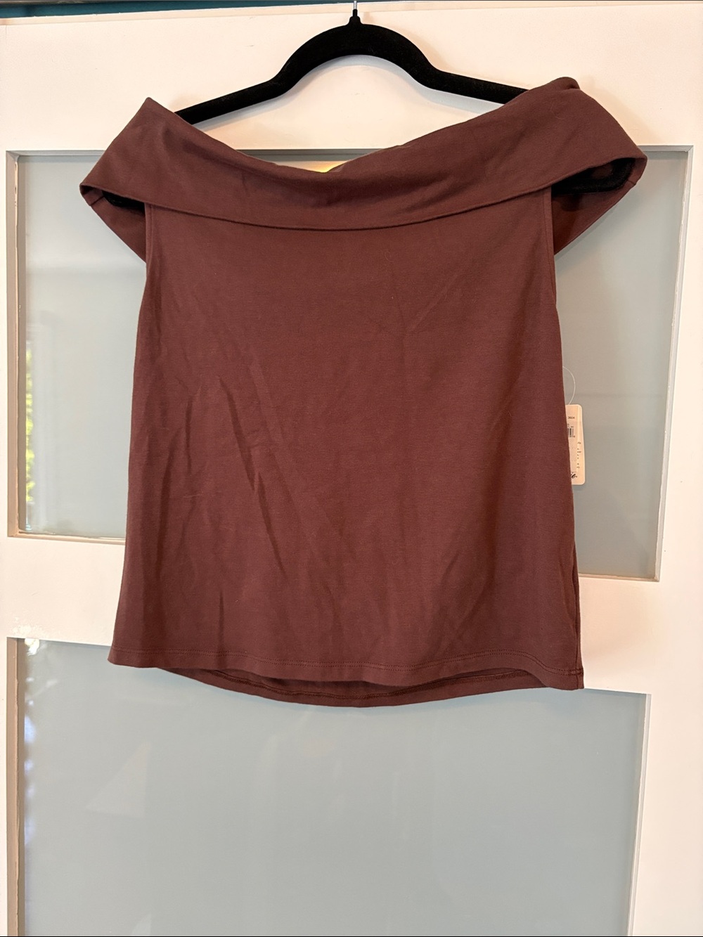 aerie Off-Shoulder tank top in Deep Brown